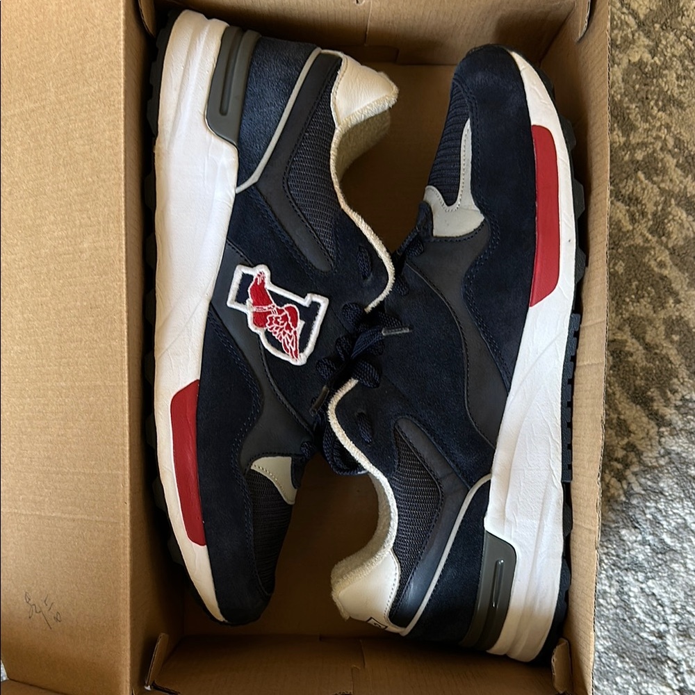 Men's Black and Red Sneakers